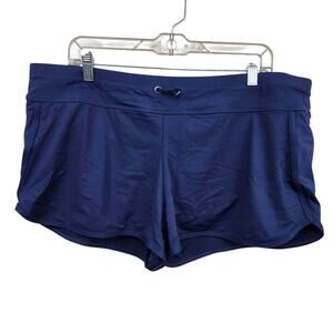 Athleta Women's Swimwear Navy Blue Board Swim Shorts Summer Vacation SZ XL